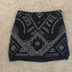 Black beaded skirt